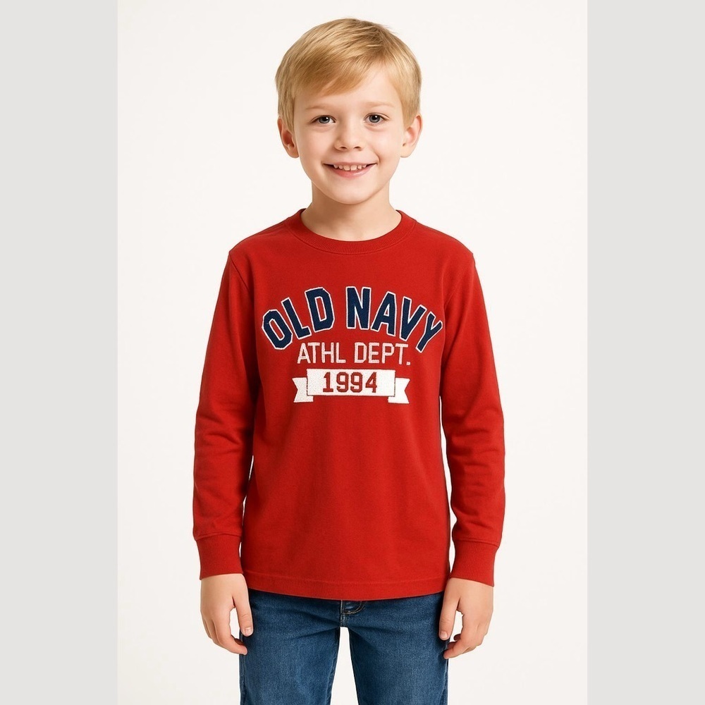Old navy boys red graphic shirt size large
